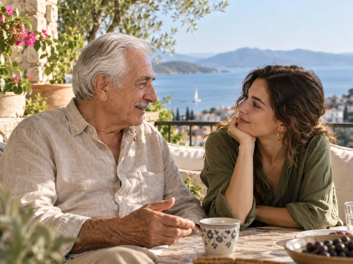 Birlikte sohbet etmenin sıcaklığını anlatan temsili aile fotoğrafı